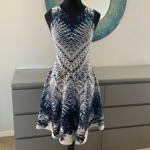 Karen Millen multicoloured flare dress size S